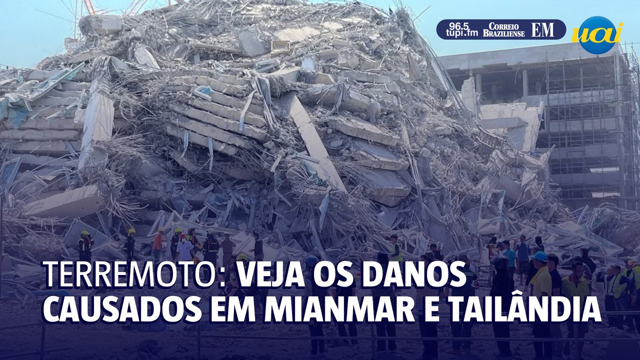 Terremoto de 7,7 graus abala Mianmar e Tailândia