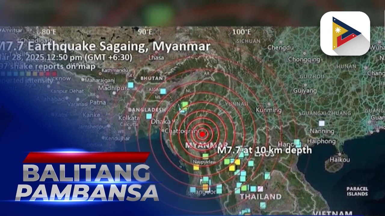 Myanmar, niyanig ng magnitude 7.7 na lindol