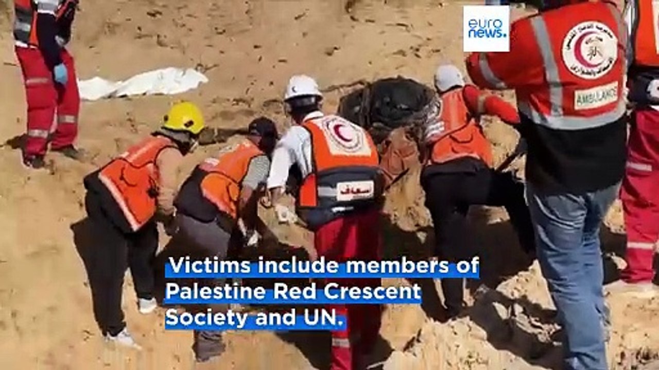 Bodies of 15 humanitarian and medical workers found in 'mass grave' in southern Gaza