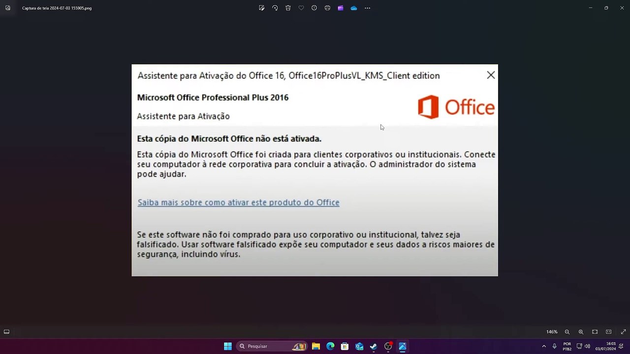 RESOLVIDO FALHA NA ATIVAÇÃO DO MICROSOFT OFFICE ESTA COPIA NÃO ESTA ATIVADA 2025
