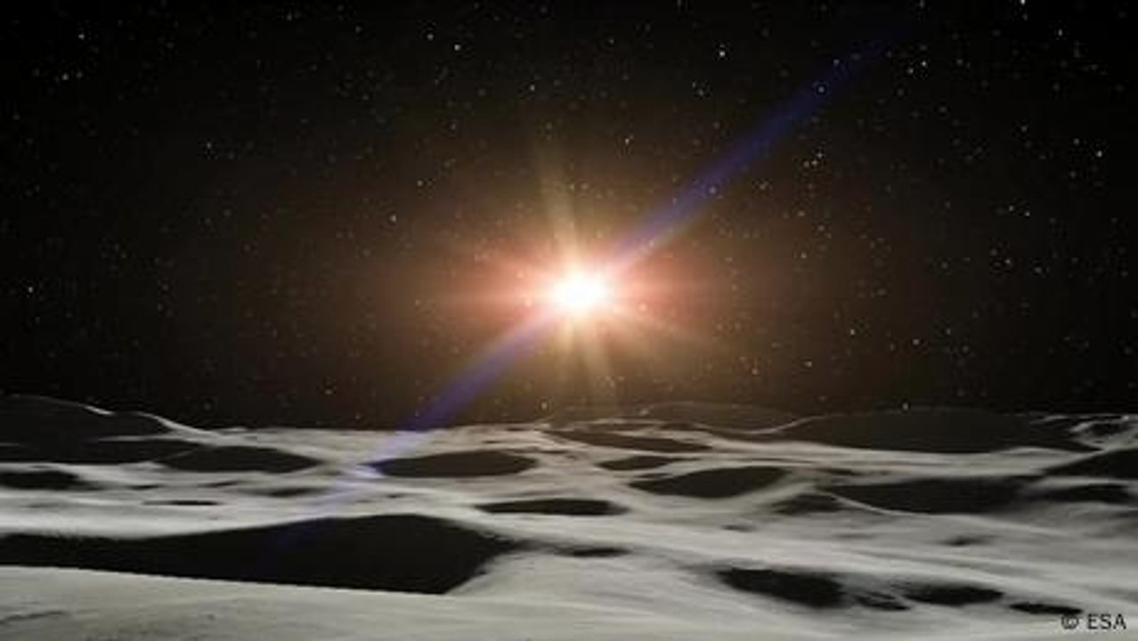 How does radiation from the Sun affect the Moon?