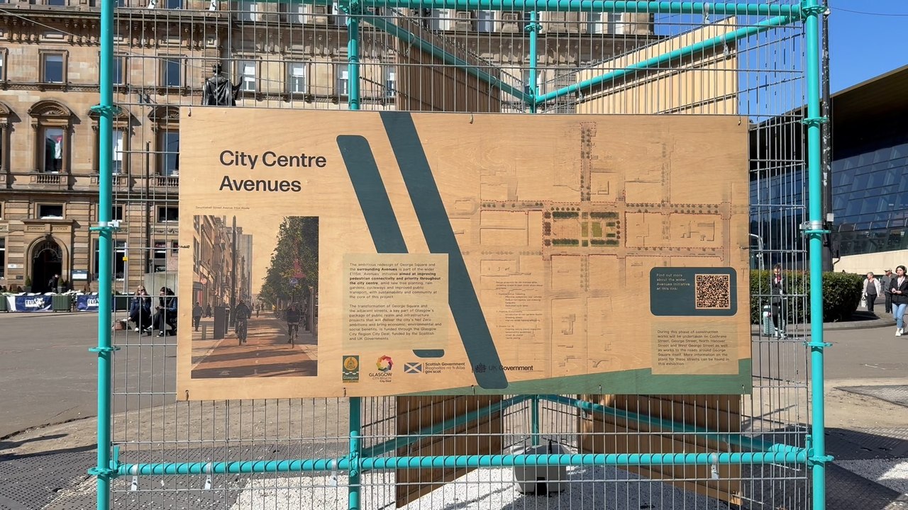 Glasgow’s George Square is set to close as an 18-month redevelopment takes place