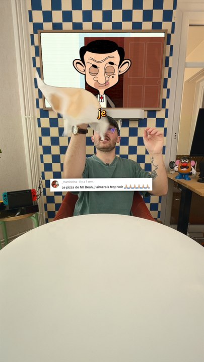 La Pizza de Mr Bean #pizza #mrbean #dessinanime #defi #foodchallenge