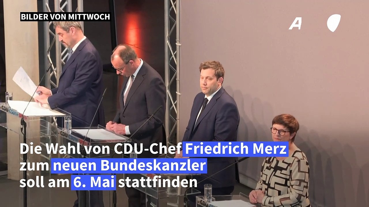 Merz soll am 6. Mai zum Bundeskanzler gewählt werden