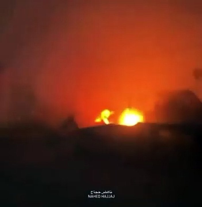 لحطة قصف المعمداني