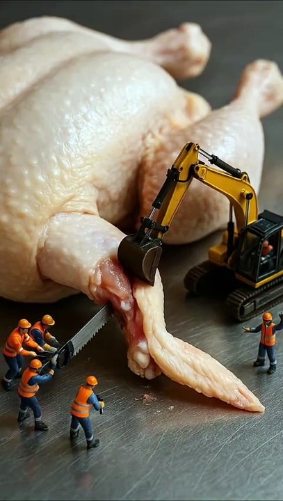 Make buffalo wings . . . #aiart #miniature #miniatureworld #tinyworkers