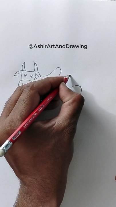 cow drawing step by step