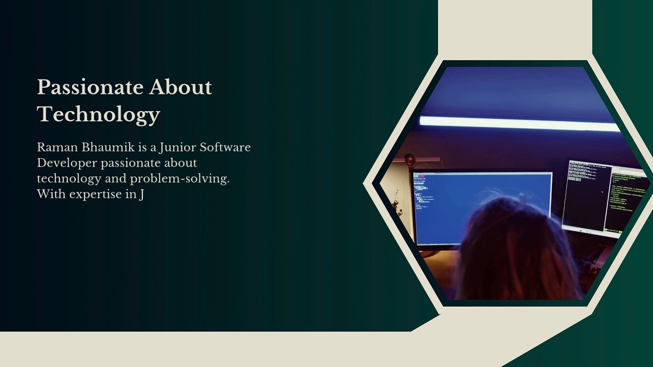 Raman Bhaumik - A Driven Junior Software Developer