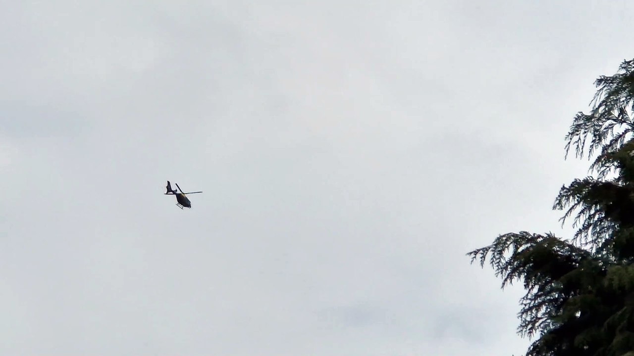 Video shows police helicopter over Sheffield