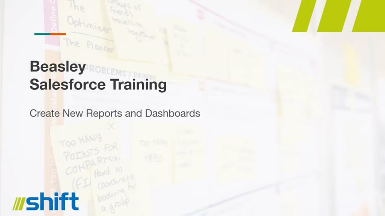 Create New Reports & Dashboards