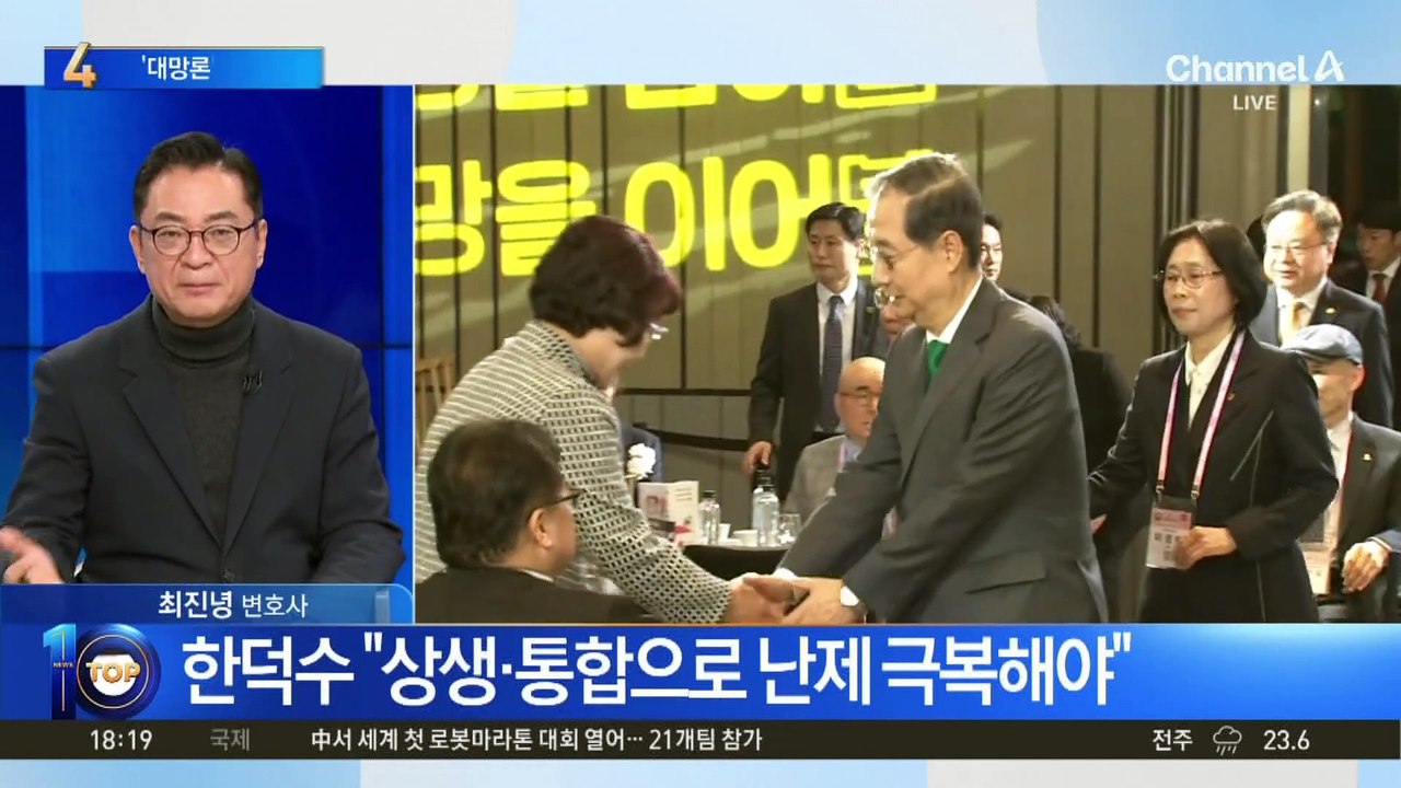 국민의힘 주자들 지지율이 한덕수에게?