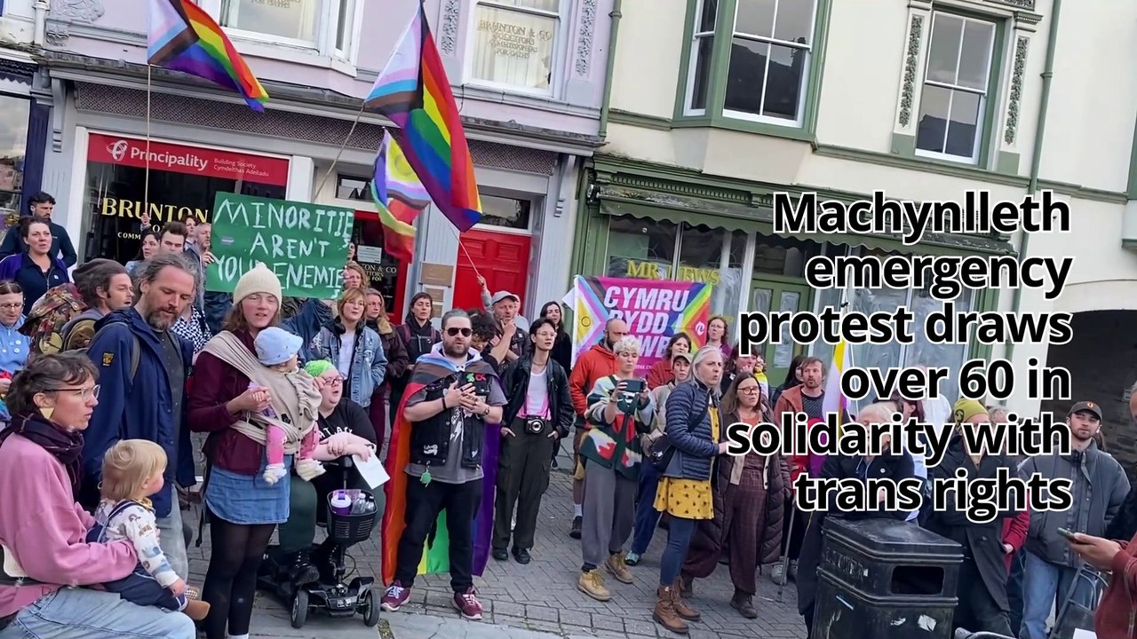 Machynlleth emergency protest draws 60 in solidarity with trans rights