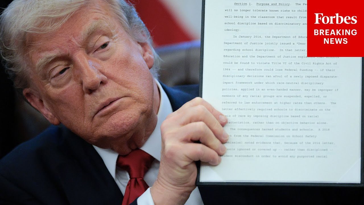 Trump Signs Orders To Kill Use Of Disparate Impact Theory, Enforce Tough Disciplinary Standards