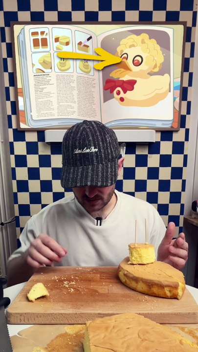 Je Teste Le Gâteau Canard de Bluey #gateau #bluey #dessinanime #defi #foodchallenge