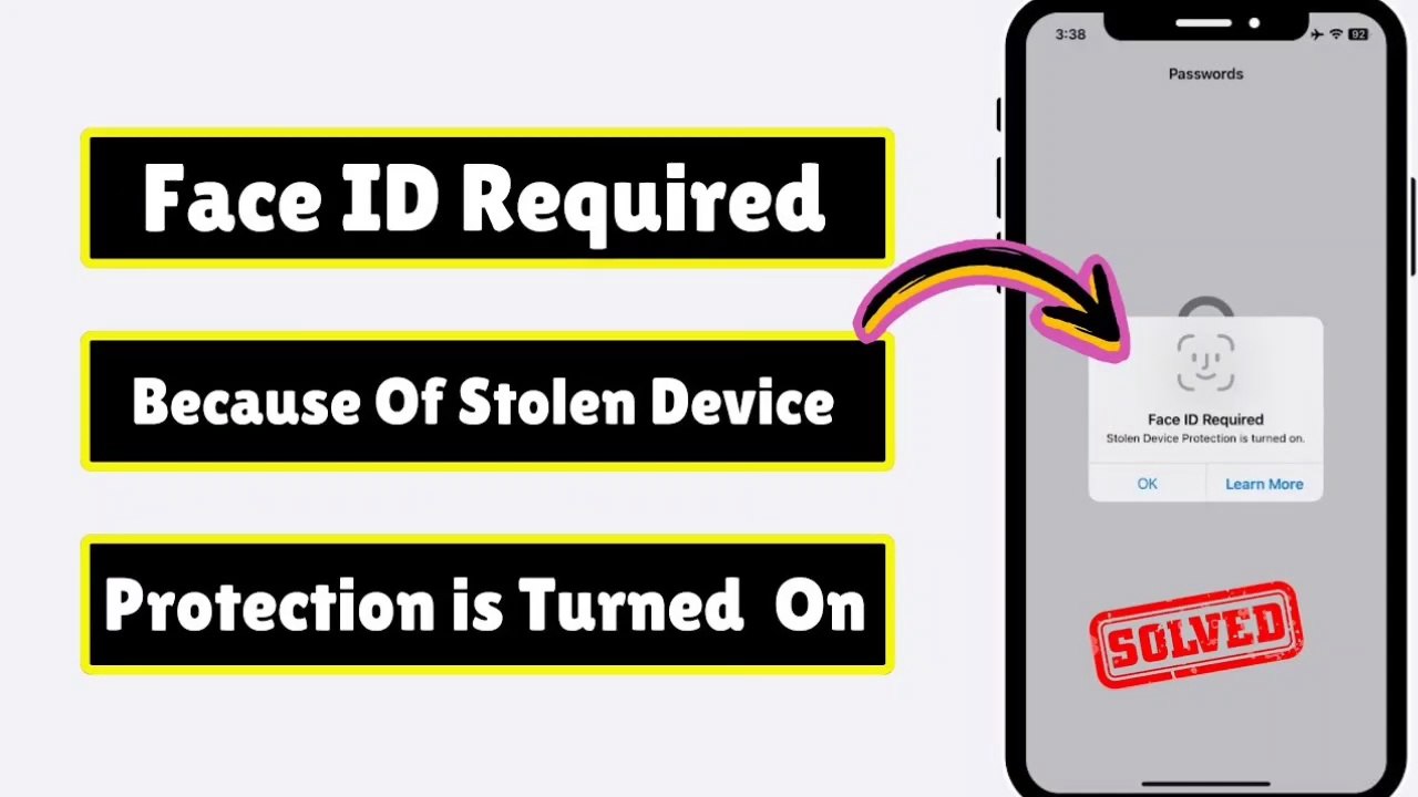 Face ID Required Stolen Device Protection is Turned On / Turn Off Stolen Device Protection on iPhone