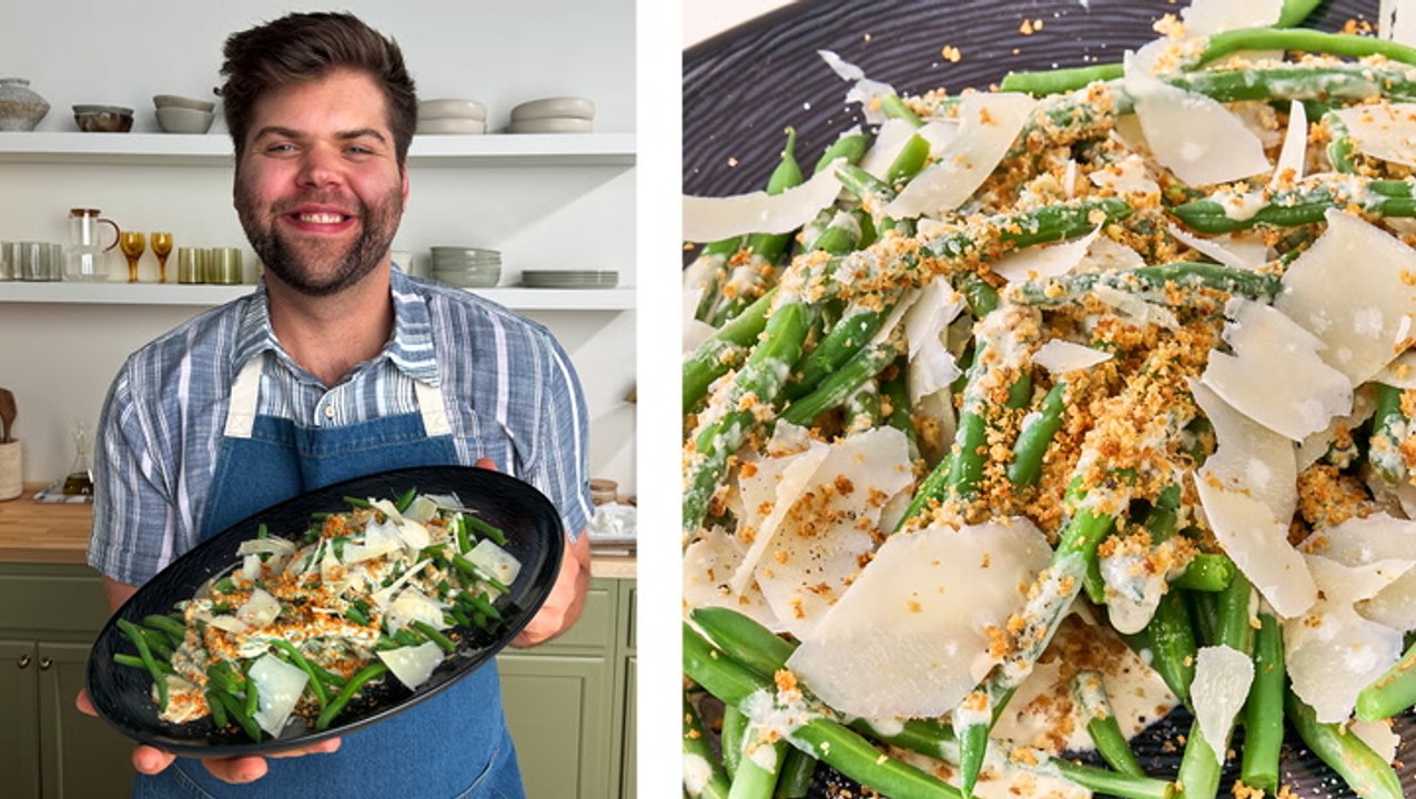 How to Make Green Bean Caesar Salad