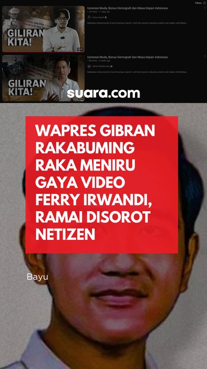 Wapres Gibran Rakabuming Raka Meniru Gaya Video Ferry Irwandi, Ramai Disorot Netizen