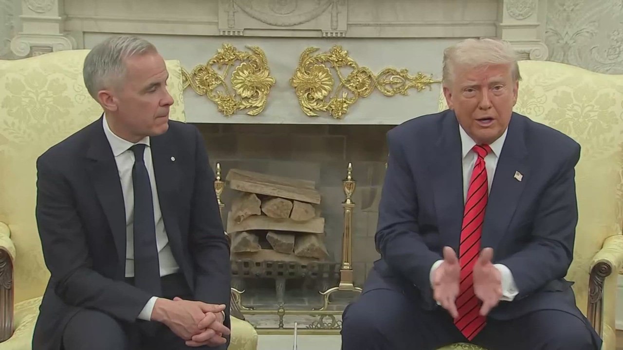 Carney Struggles to Control His Reaction as Trump Slams Canada