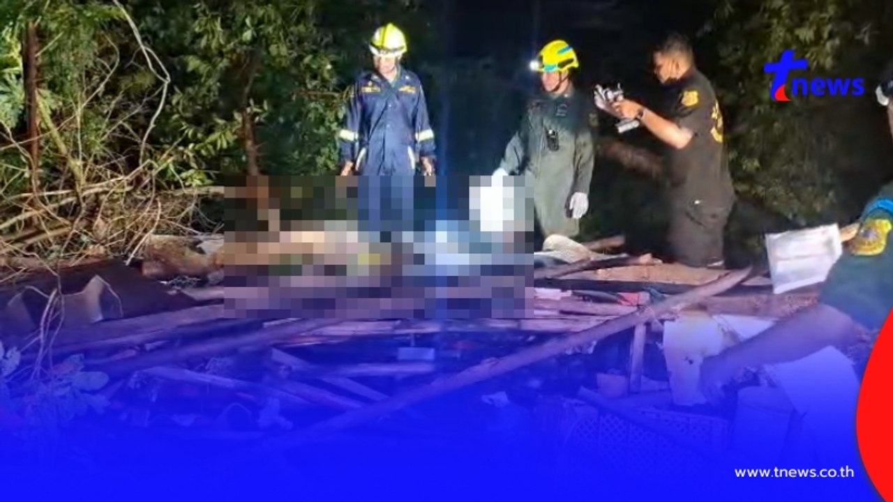 ฝนถล่มกลางดึก ต้นไม้ใหญ่ล้มทับเพิงพัก หนุ่มใหญ่ดับคาที่