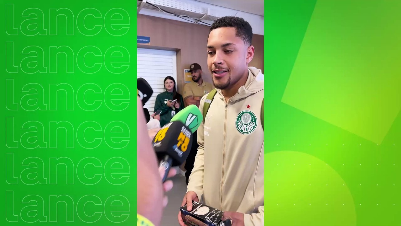 Vitor Roque fala sobre a sequência de gols no Palmeiras.