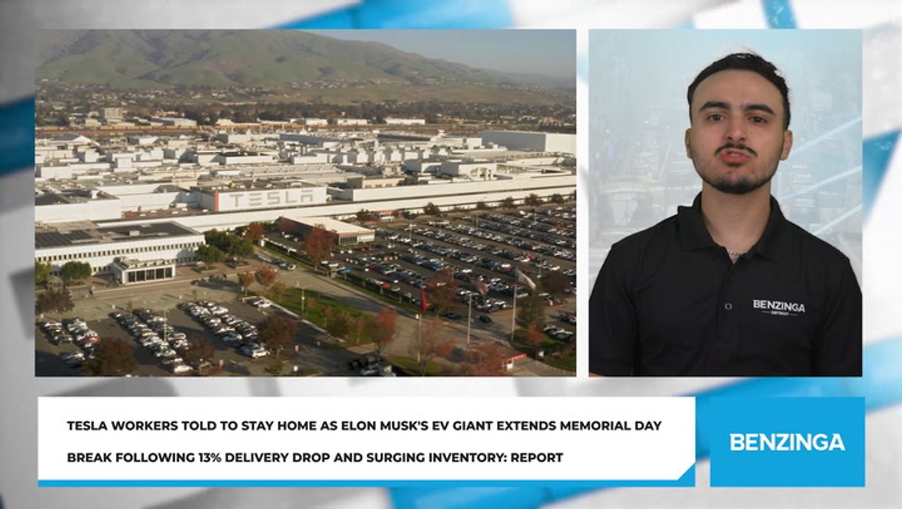 Tesla Workers Told To Stay Home As Elon Musk's EV Giant Extends Memorial Day Break Following 13% Delivery Drop And Surging Inventory: Report