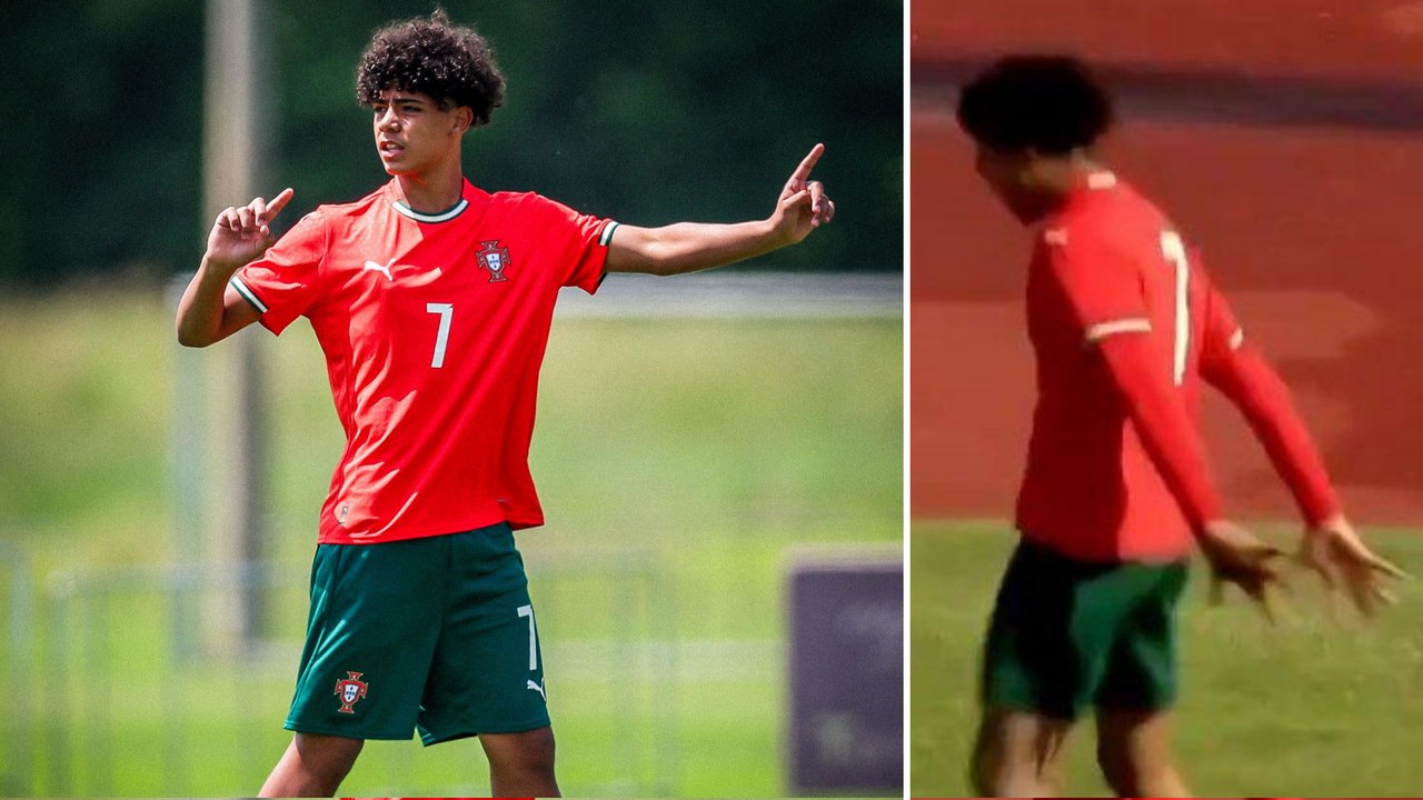 Entrenamiento de Cristiano Ronaldo Jr.