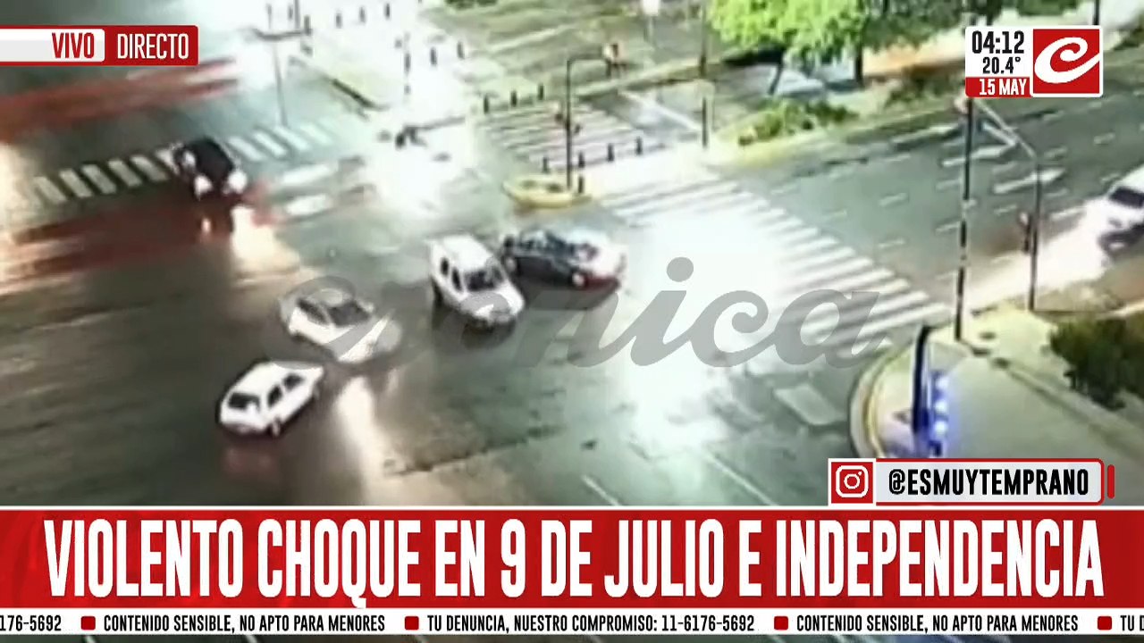 Crónica mostraba la ciudad y captó accidente en vivo en pleno centro porteño