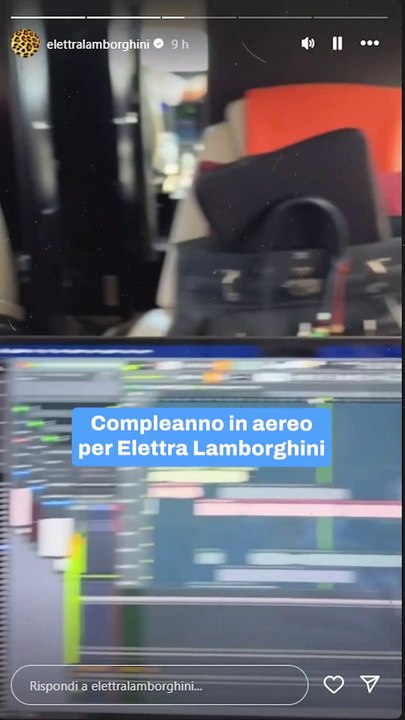 Compleanno in aereo per Elettra Lamborghini