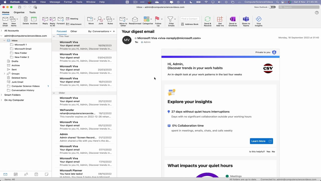 How to TURN OFF Your Out Of Office Hours on Microsoft Outlook Using a Mac Computer - Basic Tutorial