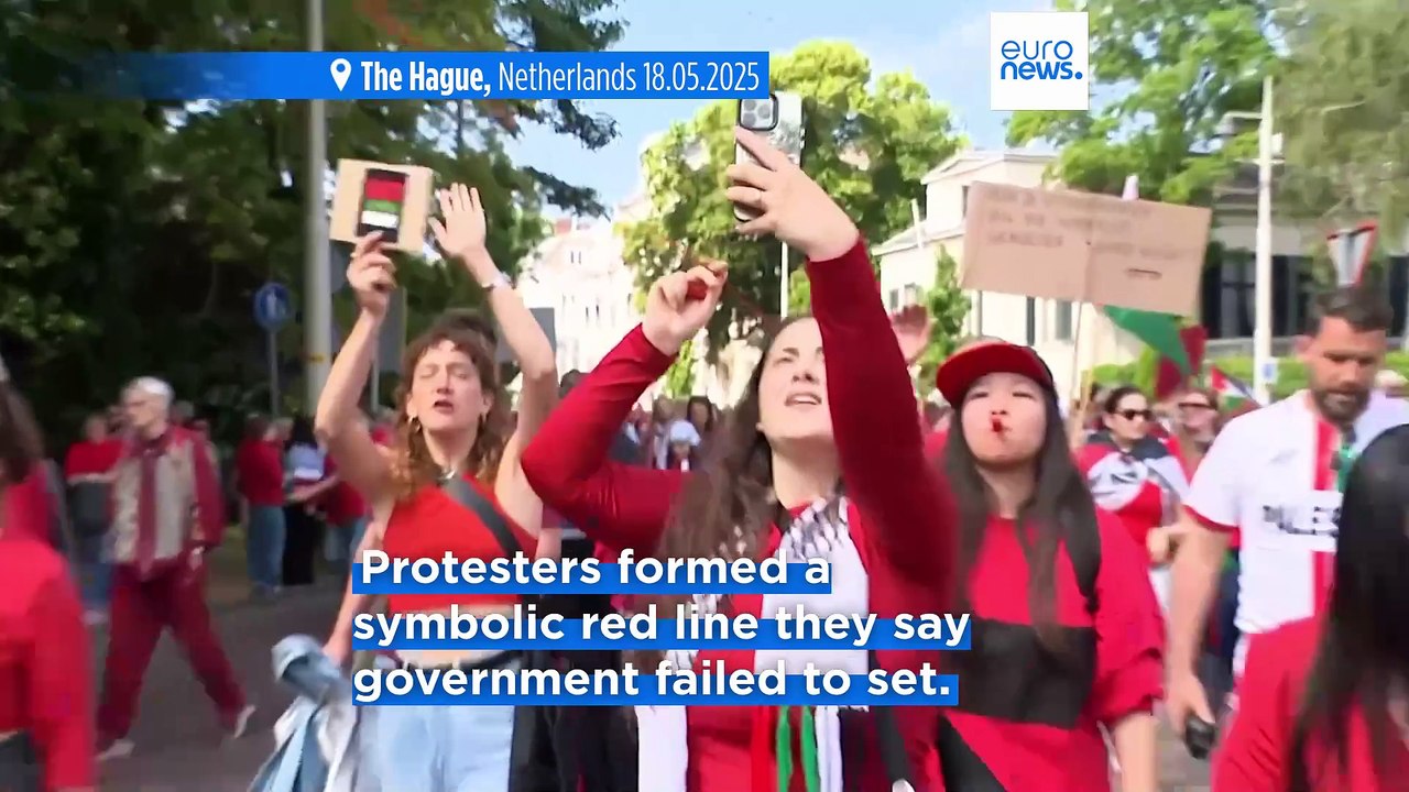 Tens of thousands protest in The Hague to demand Dutch government action on Gaza war