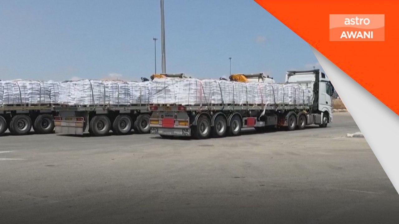 Trak bantuan mula memasuki Gaza selepas pengumuman Israel