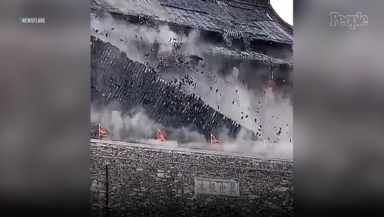 Tiles Fall Off the Roof of 600-Year-Old Tower, Sending Tourists Scrambling