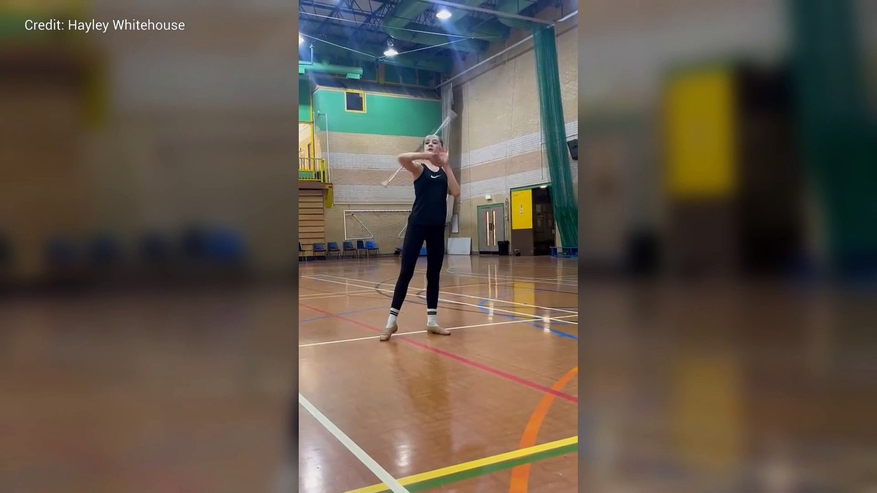 Girl, 13, finds baton twirling helps with her ADHD