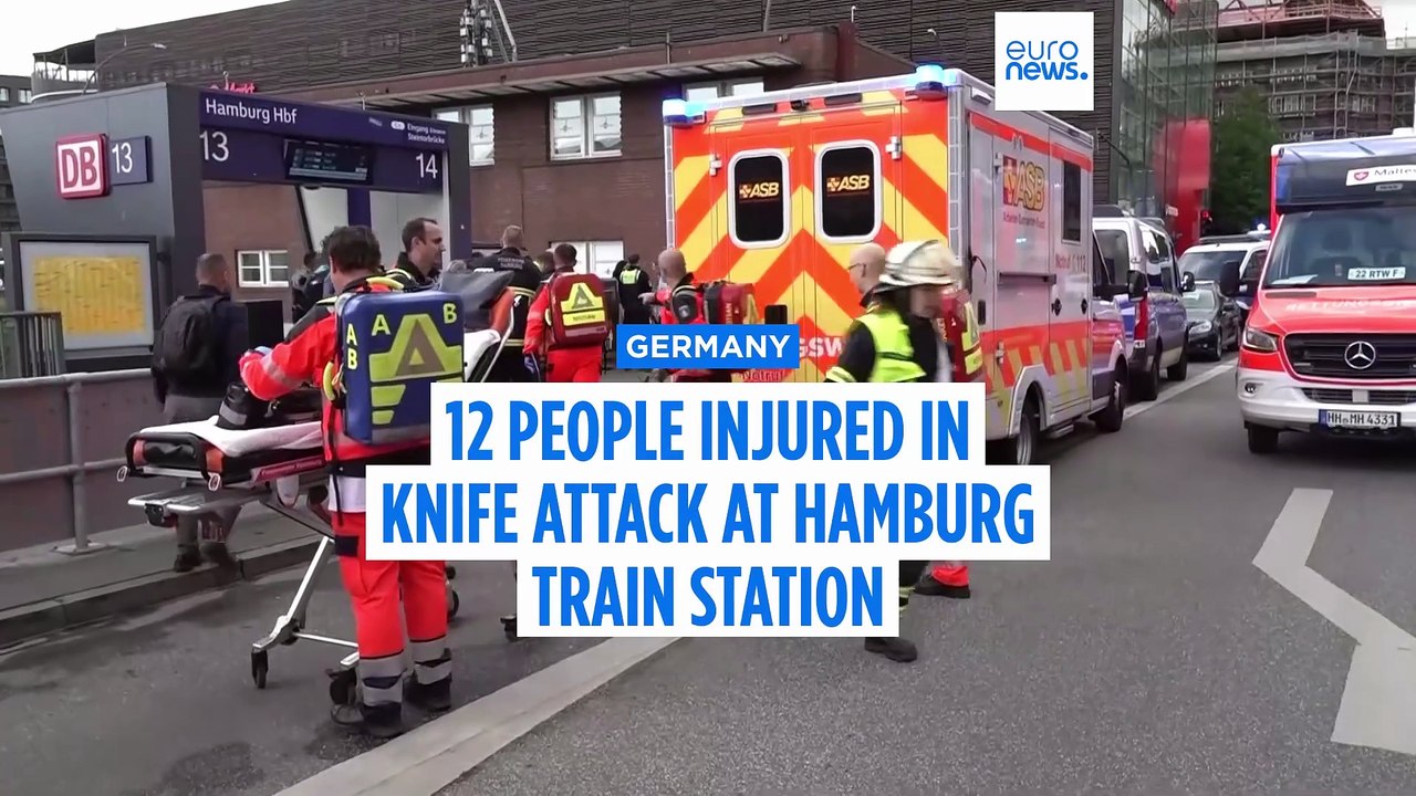 Woman arrested after 18 people injured in knife attack at Hamburg train station