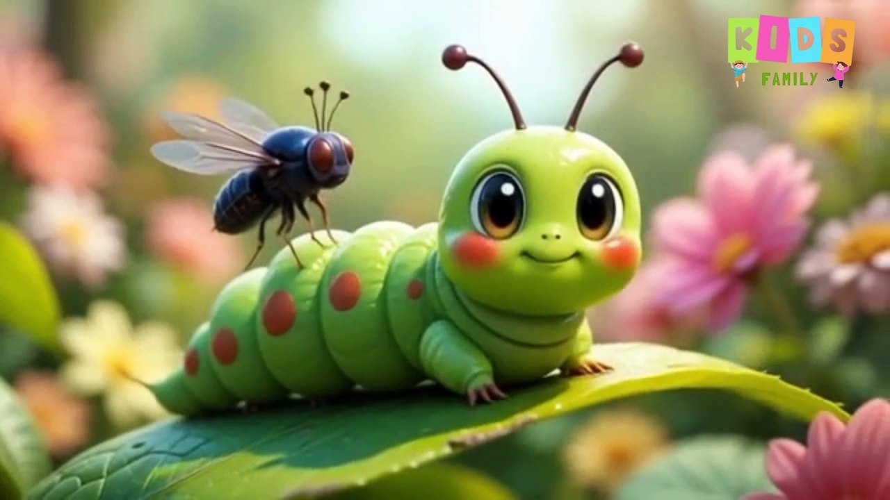 The Chubby Caterpillar | Cute Animated Insect Story for Kids #caterpillar #cartoon #3danimation