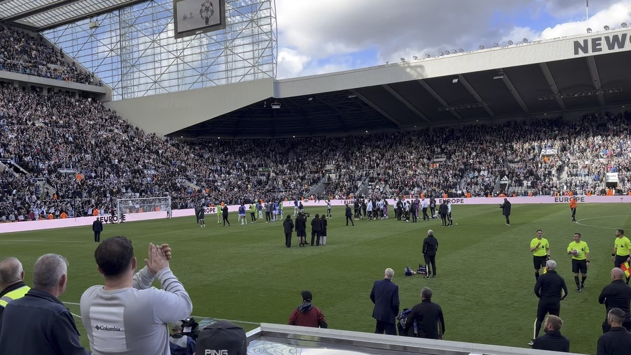 The moment Newcastle United discovered they will play Champions League football once again next season.