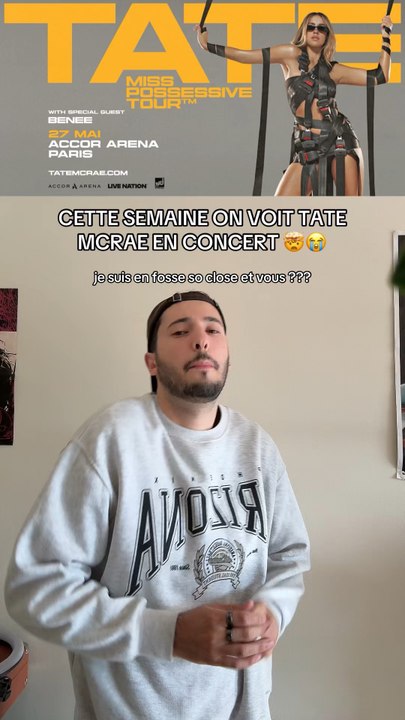 Cette semaine on voit Tate McRae en concert à Paris 🤧
