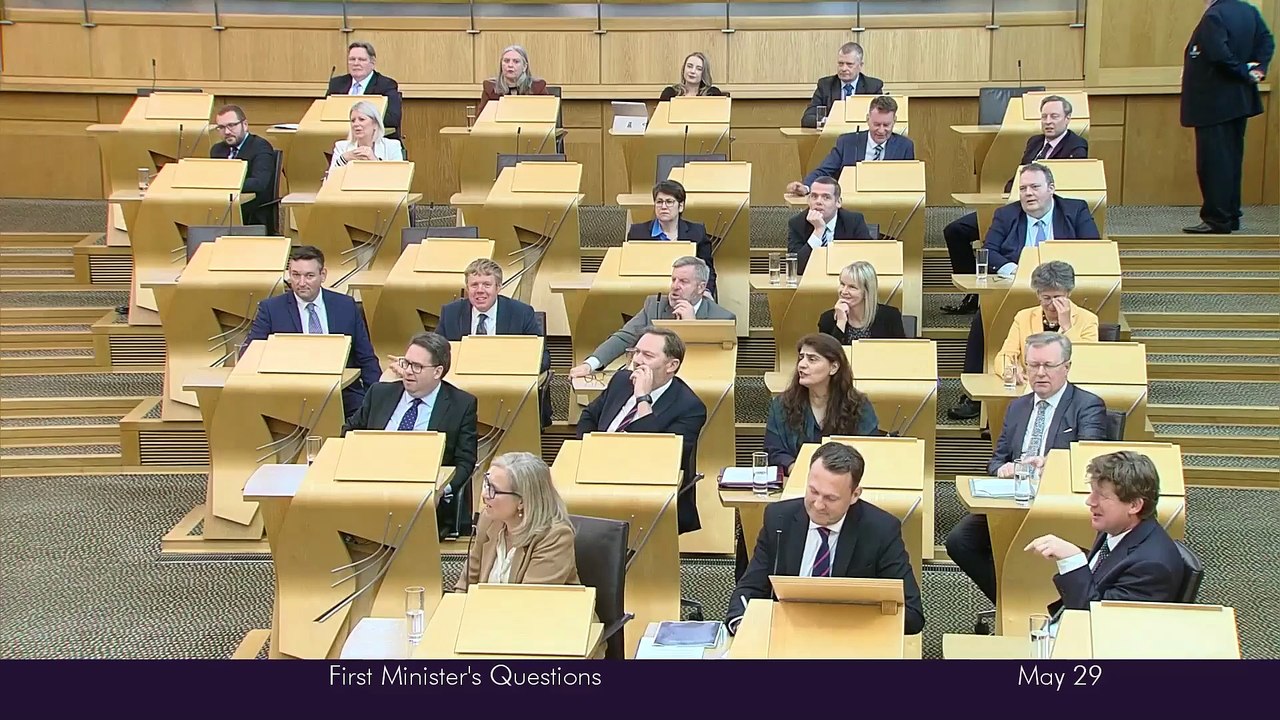 Douglas Ross MSP is ejected from the chamber