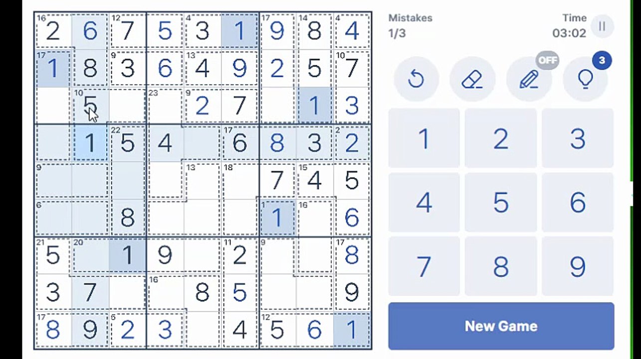 Killer Sudoku Math Puzzle