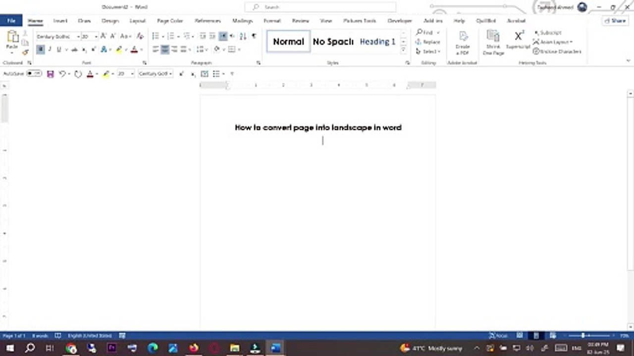 How to Change Page Orientation to Landscape in Microsoft Word