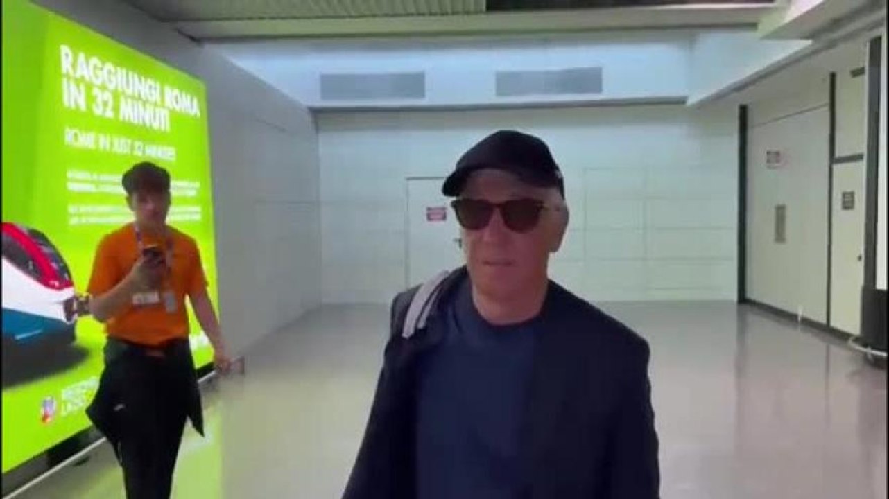 Roma, ecco Gasperini: il suo arrivo a Fiumicino