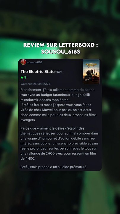 Review of Electric State on Netflix (SS616) 🚀