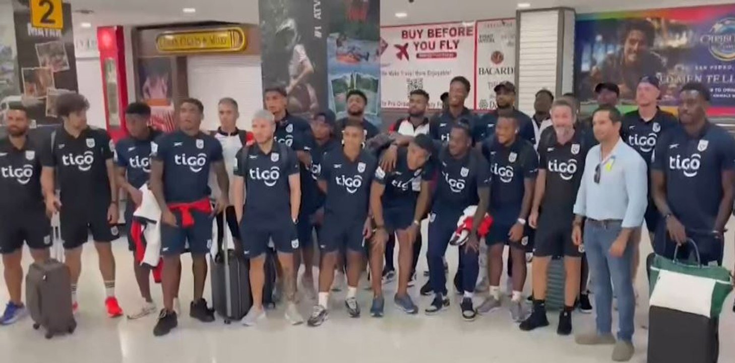 Llegada de la selección de Panamá a Belice
