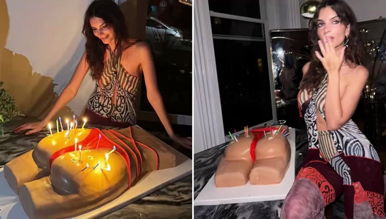 Emily Ratajkowski compie 34 anni con una torta (molto) audace