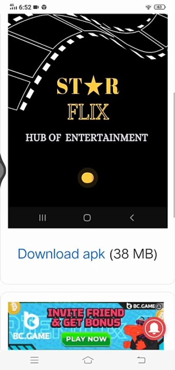 How to install Starflix app
