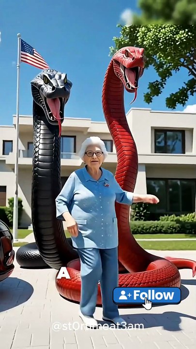 Grandma's cobra gives lakhs of liters of blueberry juice 🐍😭 #aianimation #cobra #youtubeshorts