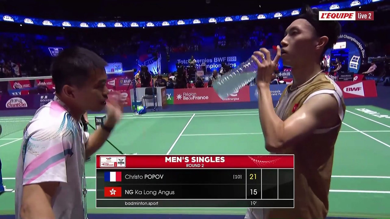 Le replay du 2e tour de Christo Popov - Badminton