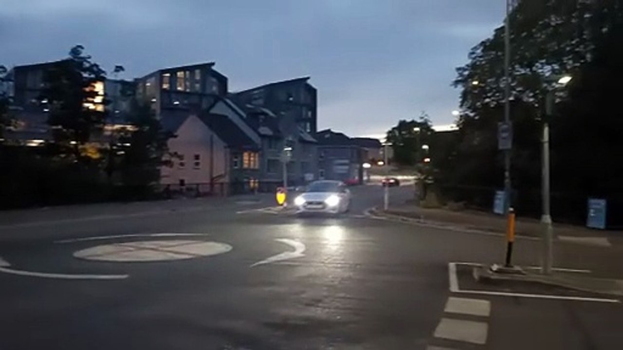 Video of St George's Crosses painted on mini roundabouts in Keynsham