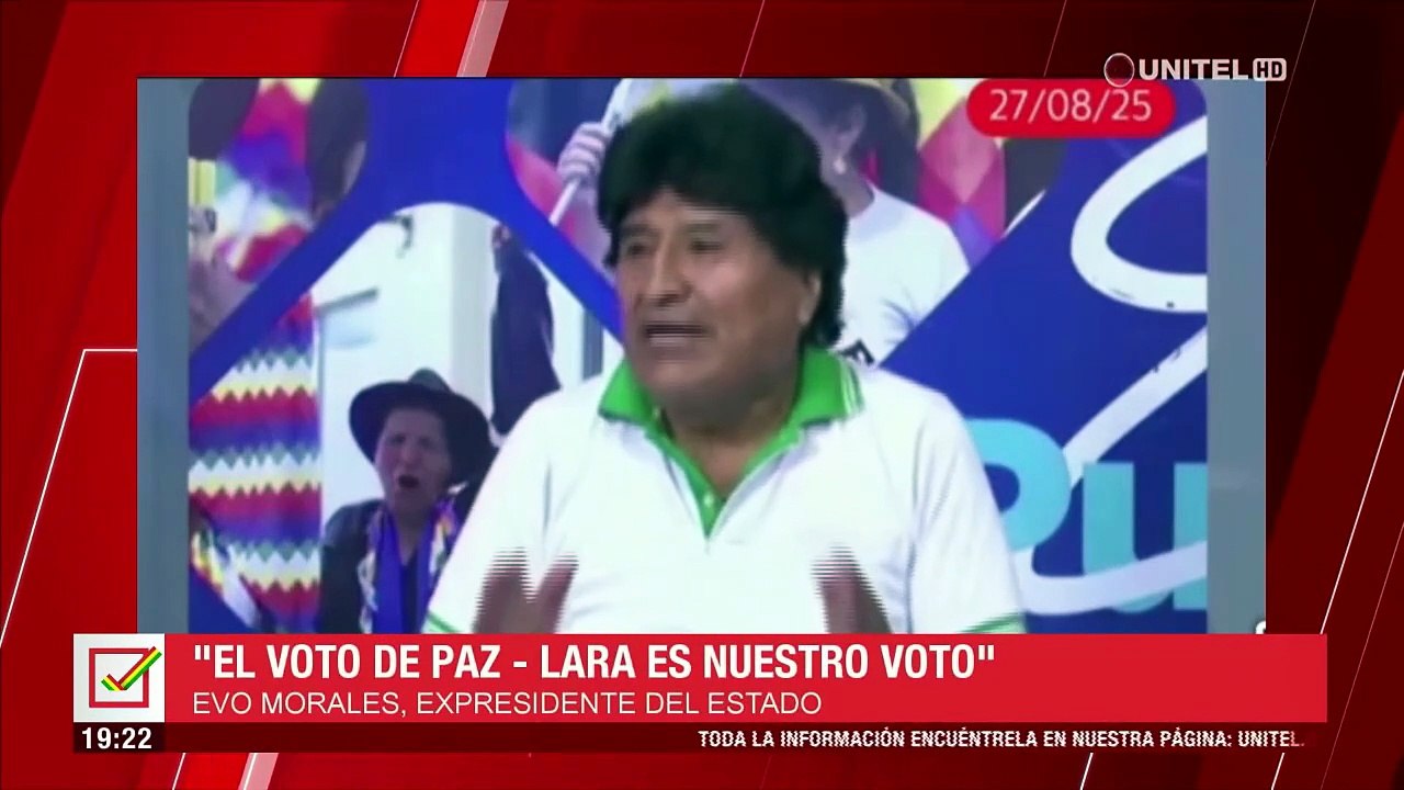 Evo explica el razonamiento de sus simpatizantes al votar por Paz y Lara