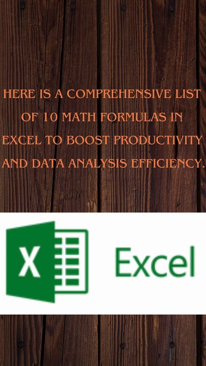 10 Math Formulas in Excel